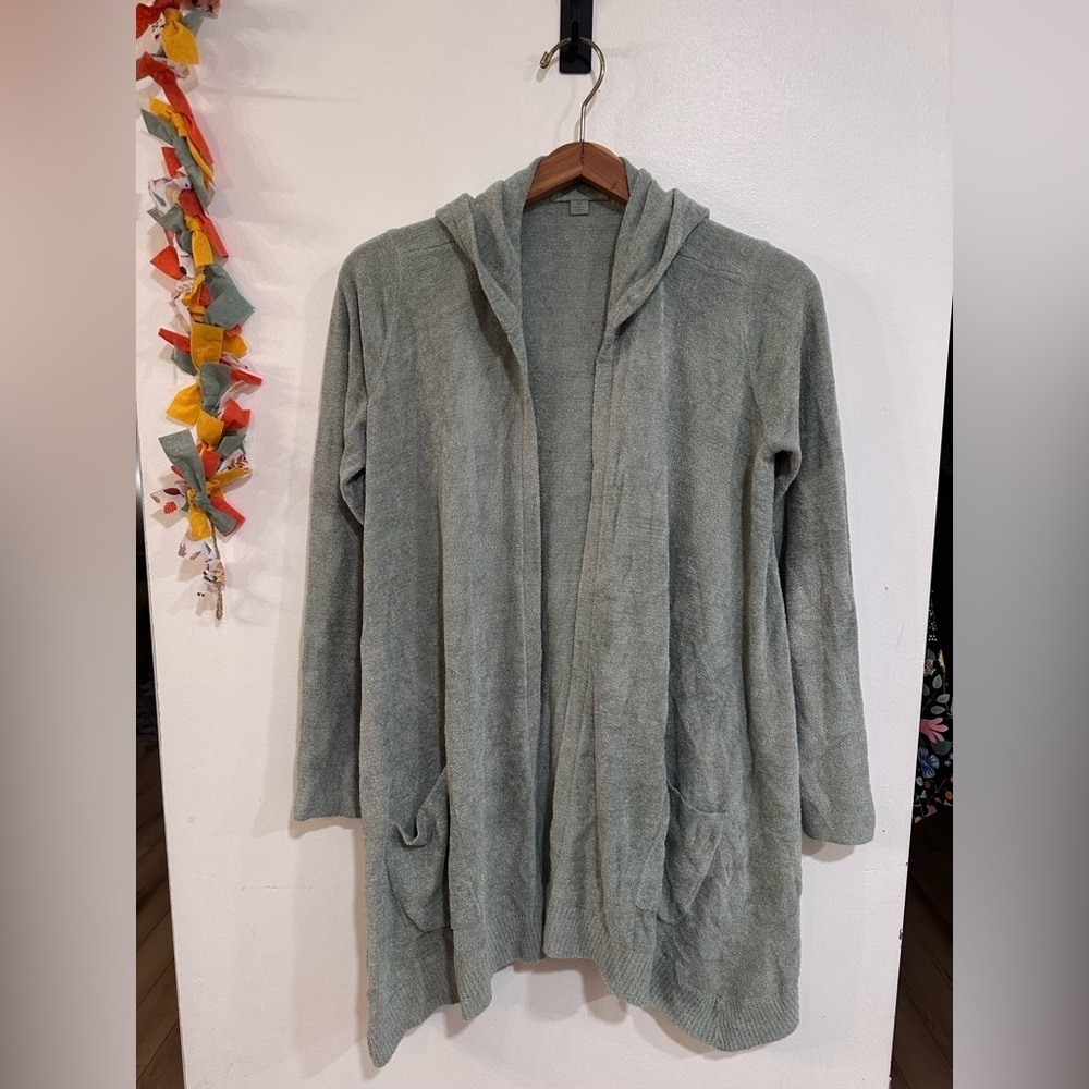 Barefoot Dreams CozyChic Ultra Lite Hooded Open Cardigan Women’s Size XSmall
